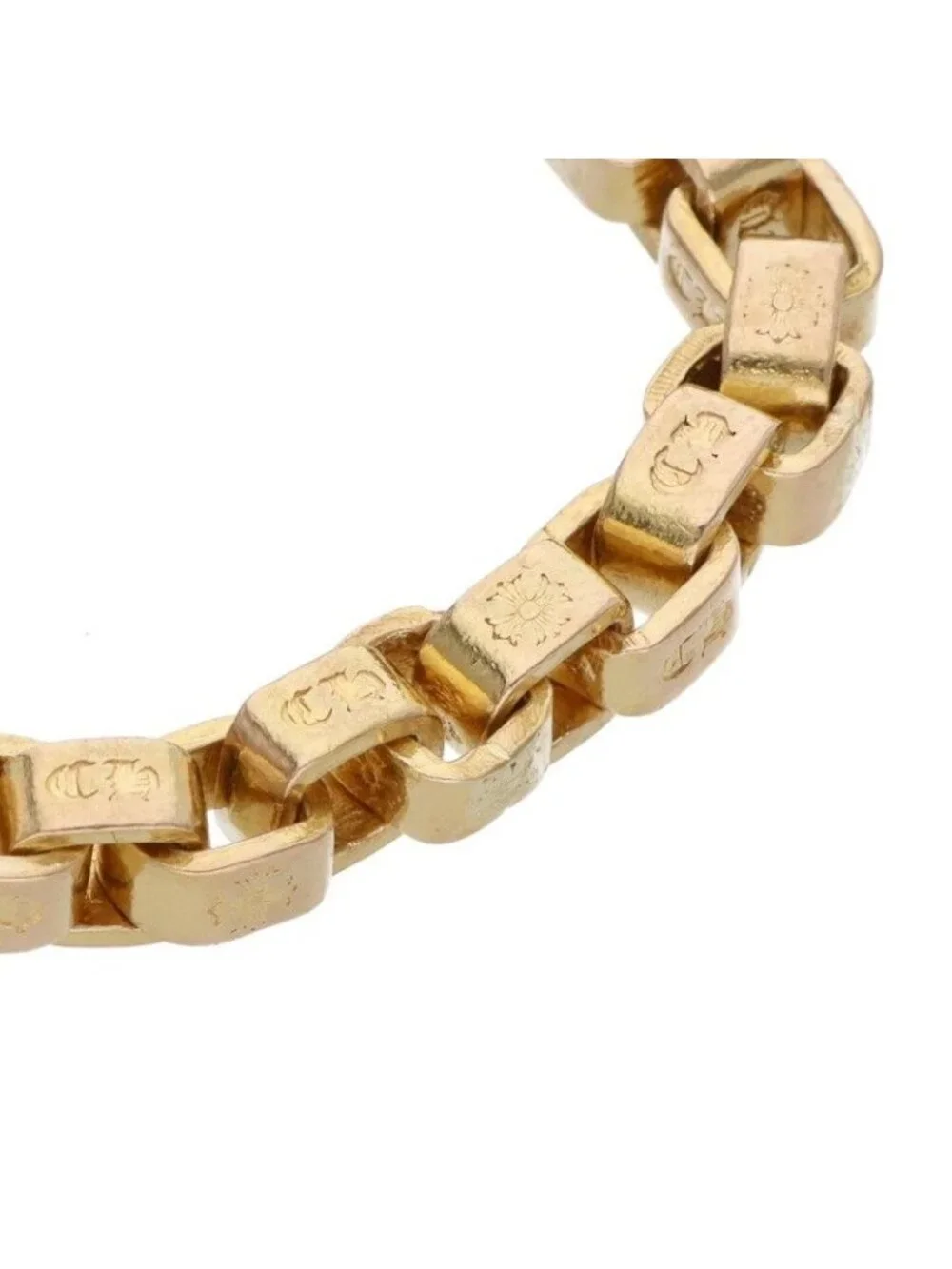 Chrome Hearts 22k Box Chain Gold Ring